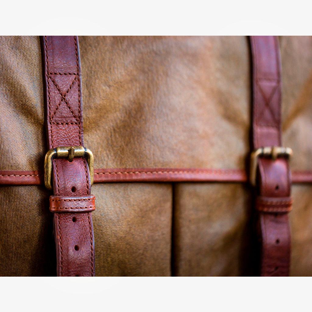 Roma Olive Green Waxed Canvas Camera Bag
