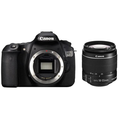 EOS 60D Spiegelreflexkamera - Schwarz + Canon Zoom-Objektiv EF-S 18-55mm f/3.5-5.6 IS II