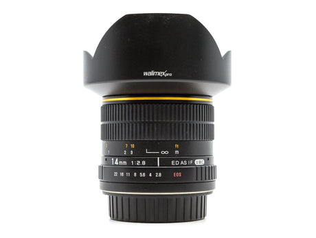 Walimex Pro 14mm f/2.8 ED AS IF UMC - Compatible con Canon EF