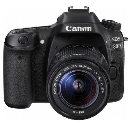 EOS 80D SLR - Black + Canon Canon EF-S 18-55mm f/3.5-5.6 IS STM f/3.5-5.6  · main image