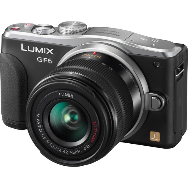 DMC-GF6 - Schwarz/Silber + Panasonic Lumix G Vario 14-42mm f/3.5-5.6 ASPH OIS + 45-150mm f/4.0-5.6 ASPH f/3.5-5.6 + f/4.0-5.6 · Hauptbild