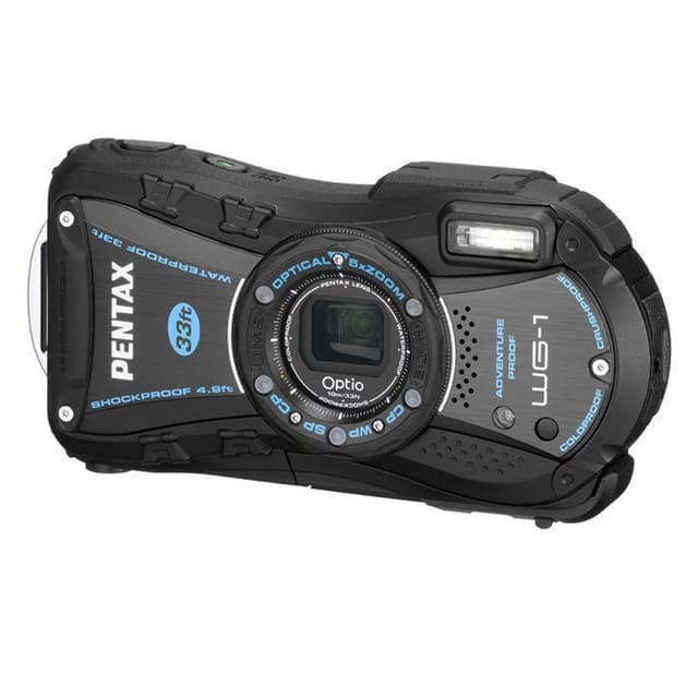 Compactkamera Option WG-1 – Schwarz/Grau + Pentax 5x Zoom 28–140 mm f/3.5 · Hauptbild