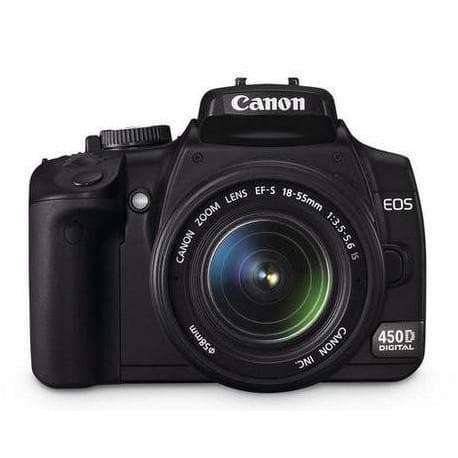 EOS 450D SLR - Nero + Canon EF-S 18-55mm f/3.5-5.6 IS f/3.5-5.6  · immagine principale