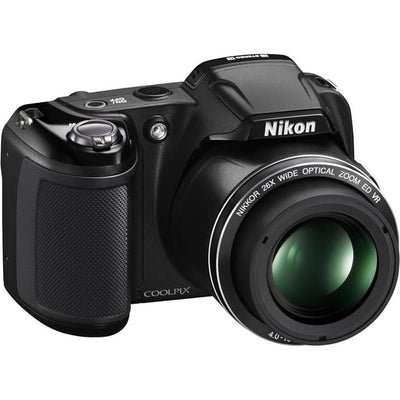 CoolPix L810 Compact Camera - Black + Nikon Nikkor 26X Wide Optical Zoom ED VR 4.0-104mm f/3.1-5.9 f/3.1-5.9 