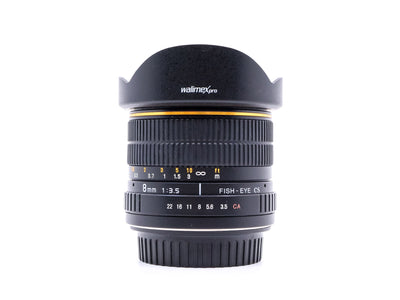 Walimex Pro 8mm f/3.5 CS Fisheye - Monture Canon EF-S
