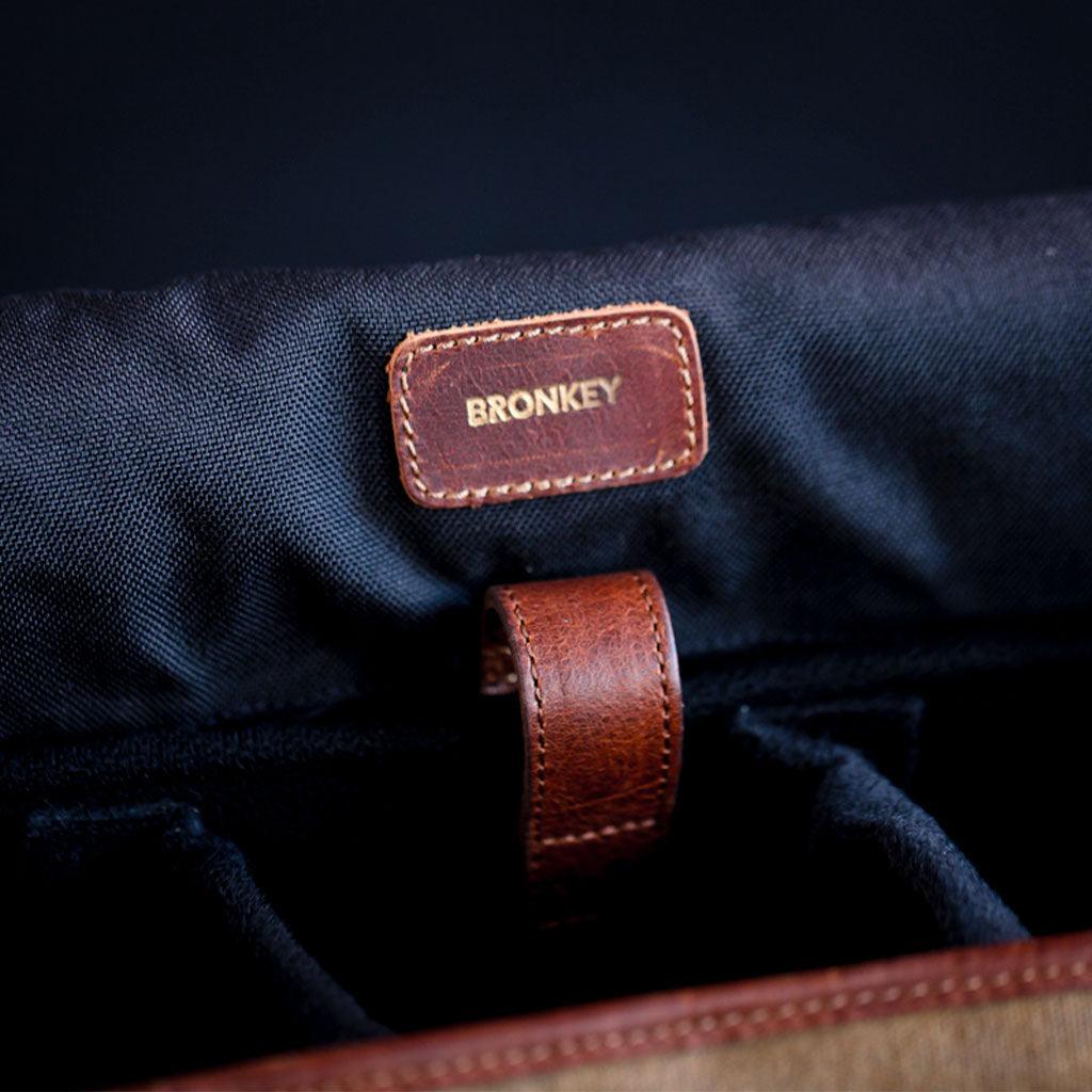 Roma Olive Green Waxed Canvas Camera Bag