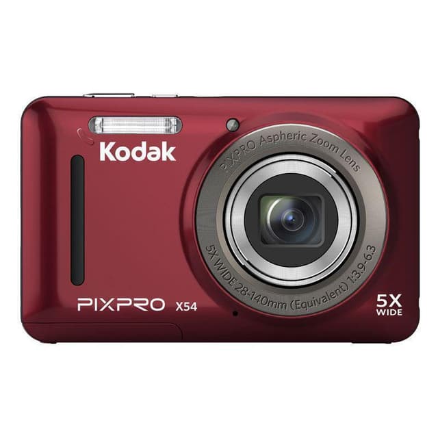 Fotocamera compatta PIXPRO X54 - Rossa + Kodak Kodak PIXPRO Zoom asferico 28-140 mm f/3.9-6.3 f/3.9-6.3  · immagine principale