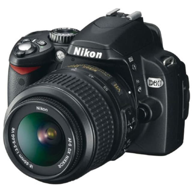 Nikon D60 Spiegelreflexkamera - Schwarz + Nikon AF-S DX Nikkor 18-70mm f/3.5-4.5G IF-ED Objektiv · Hauptbild