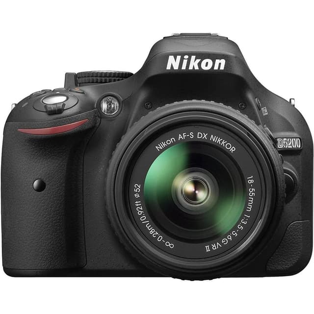 SLR D5200 - Noir + Nikon Nikkor AF-S DX 18-55mm f/3.5-5.6 G VR II f/3.5-5.6 · image principale