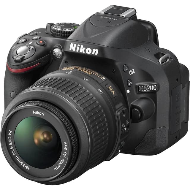 SLR D5200 - Schwarz + Nikon AF-S DX Nikkor 18-55mm f/3.5-5.6G ED VR · Hauptbild